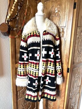 Storybook Knits Southwest style button up sweater.